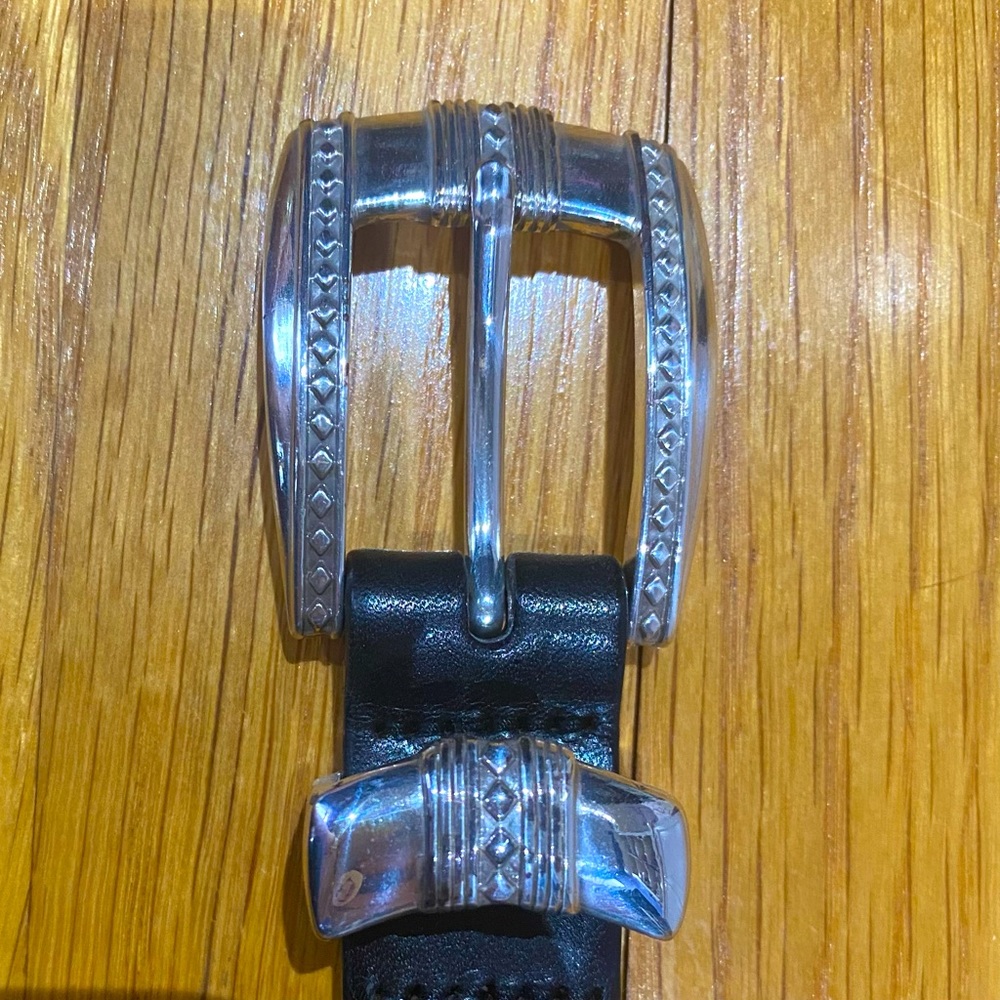 Mens size 34 black leather Brighton belt